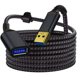 USB 3.1 Gen1-Verlängerungskabel, 2 m, USB-Stecker auf USB-Buchse, Verlängerung, 5 Gbit/s, Nylongeflecht, Reagle