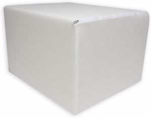 Dibapur Bandscheibenwürfel mit Weißen Bezug  55 cm x 45 cm x 35cm  Stufenlagerung Stufenlagerungswürfel
