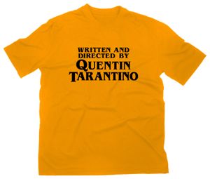 Styletex23 T-Shirt Written and Directed by Quentin Tarantino Fan, gelb, M