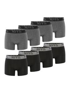 Phil & Co. Berlin Retro-Pants unterhose männer herren 8-Pack Jersey schwarz/anthrazit 4XL (Herren)