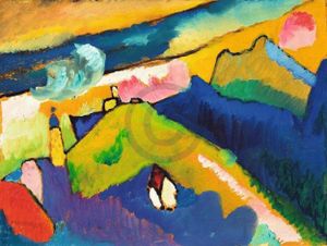 Kunstdruck Wassily Kandinsky - Murnau. Berglandschaft 80x60cm