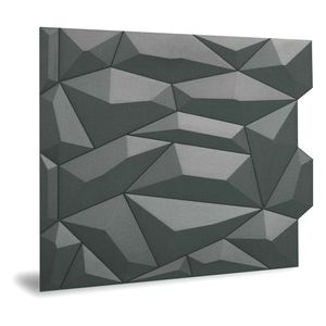 Wandpaneel 3D Profhome 3D 705390 Glacier Smoked Gray Einrichtungspaneel glatt mit abstraktem Muster matt grau 2 m2