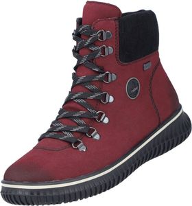 Rieker Botki 74247-35, Buty zimowe, Kobiety, Ciemnoczerwony, Rozmiar: 39