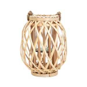 HOMLA LAGGE pletený lampáš prírodný vysoký 30 cm