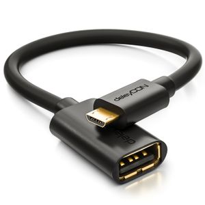 deleyCON 0,2m USB 2.0 High Speed OTG Adapter - USB A zu USB Micro B - S7 S7 Edge S6 S6 Edge S5 S4 Note 5 4 3
