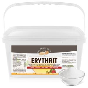 GOLDEN PEAUNT Erythritol - Erythrit 5 kg, natürlicher Zuckerersatz, Süßungsmittel ohne Kalorien, vegan, zahnfreundliche Zuckeralternative