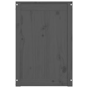 vidaXL Wäschetruhe Grau 44x44x66 cm Massivholz Kiefer