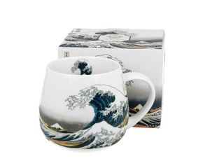 Kubek do kawy Duo Hokusai The Great Wave wykonany z porcelany, kubek, filiżanka do herbaty, filiżanka do kawy z uchwytem 430 ml