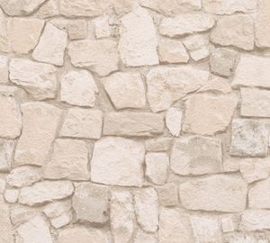 A.S. Création tapeta Dekora Natur 6, signální bílá, béžová, hnědošedá, 10,05 m x 0,53 m, 692429, 6924-29