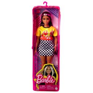 Barbie Fashionistas Puppe (Flamin Top + Checkered Skirt)