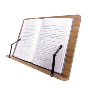 WAOHO Buchständer,Bücherregal aus Bambus, Faltbarer Lesehalter,Es sind 4 Winkel einstellbar，iPad Ständer aus Bambus，Stand Halter für Buch Kochbuch