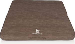 Faltbare Reisematte Orthopädisch Roanoke aus Laser gestepptem Kunstleder 140 x 120cm Braun