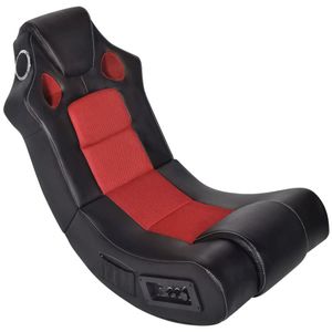 Möbel® Gaming Stuhl| Rennstuhl Bürostuhl|Racing Gamer Stuhl Ergonomischer& komfortabel| Musiksessel Schwarz und Rot Kunstleder🌈7041