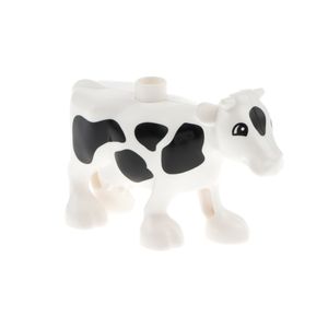 1x Lego Duplo Tier Kuh weiß Flecken schwarz Euter Farm Bauernhof dupcow1c01pb03