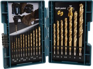 Makita 19-tlg. HSS-TIN Bohrerset TIN - Metall - 19 teilig