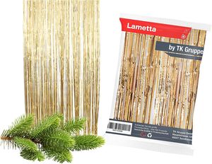 Weihnachtswunder® 5X gold Lametta- Kein Blei - Light Stanniol Metal Technology - Material als Deko Dekoration zu Weihnachten