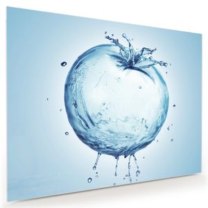 Glasbild Wandbild Wassertomate 80x60cm in XXL für Wohnzimmer, Schlafzimmer, Badezimmer, Flur