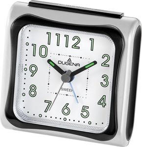DUGENA 4460619 Wecker Kunststoff Analog Licht Alarm silber