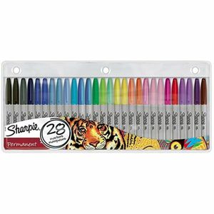 Sharpie Permanent Marker | Marker Stifte mit feiner Spitze | gemischte Farben | 28er Set