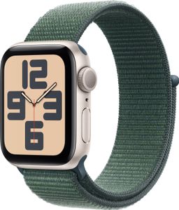 Apple Watch SE GPS, 40mm hliníkové pouzdro polární hvězda, sportovní poutko mořská zelená