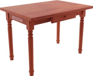 Esstisch mit Schublade Küchentisch Tisch Kiefer massiv Restaurant (70x70, Calvados)
