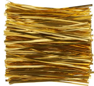 VBS Beutelverschluss-Streifen,  ca. 15 cm, 800 Stück Gold