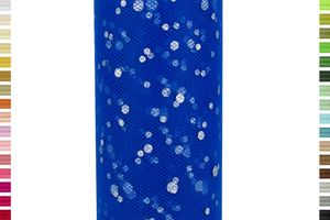 Tüll 15cm mit Glitzer Punkten, 9 Meter, Farbauswahl:blau 352 / königsblau / royalblau