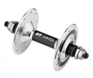 DT Swiss Vorderrad-Nabe 370 Track non disc 100mm/9mm Thru bolt, 20 Loch, silber pol, silber