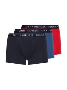 TOMMY HILFIGER 3P TRUNK Herren Boxershorts, Größe:L, Tommy Hilfiger Farben:0V4 - Des Sky/Petrol Blue/Prim Red