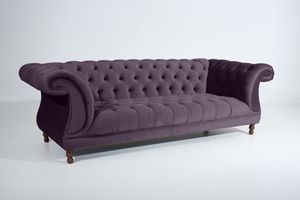 Max Winzer Ivette Sofa 3-Sitzer - Farbe: purple - Maße: 253 cm x 100 cm x 80 cm; 2994-3880-2044233-F07