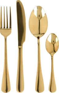 16-teiliges goldfarbenes Besteckset aus robustem Edelstahl - EH Excellent Houseware