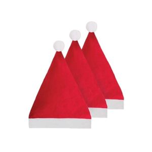 Festive Wonderland - vánoční čepice - vánoční design (3 balení) SG22148 (Jedna velikost) (červená/bílá)