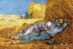 Vincent Van Gogh XXL Poster - Mittagsrast Nach Millet, 1889 (80 x 120 cm)