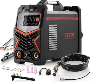 VEVOR WIG-Schweißgerät, 3-in-1 Schweißgerät (Großes LED-Display) - DC WIG/DC Puls WIG/MMA (Stick-Schweißen), Schweißgerät mit IGBT-Inverter Hochfrequenzstart