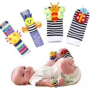 Babysocken Rassel Set Baby Sensory Toys Fußsocken Handgelenk Rasseln Armband 