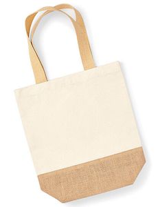 Westford Mill Jute Bag Jute Shopper W450 Beige Natural 24 x 41 x 13 cm