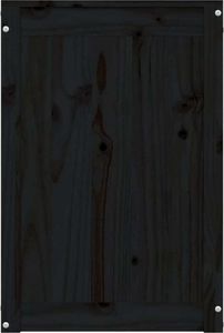 vidaXL Komoda na pranie czarna 44x44x66 cm lite drewno sosnowe