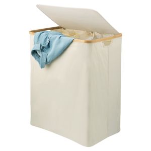 bremermann Wäschesammler mit herausnehmbarem Sack und Deckel, ca. 145 L, beige