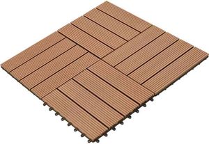 vidaXL WPC Fliese Barfussdiele Terrassenfliese Bodenfliese