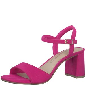 MARCO TOZZI Damen Sandale Blockabsatz klassisches Design Schnalle 2-28333-42, Größe:41 EU, Farbe:Pink