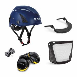 KASK Forstschutzhelm Plasma AQ, Forstschutz, Forsthelm, Schutzhelmkombination, Kopfschutz, Visier, Gehörschutz, KWF Profi Farbe:royal