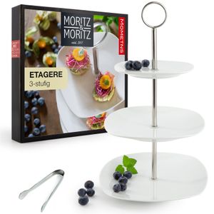 Moritz & Moritz Etagere 3-Stufig eckig weiß Basic