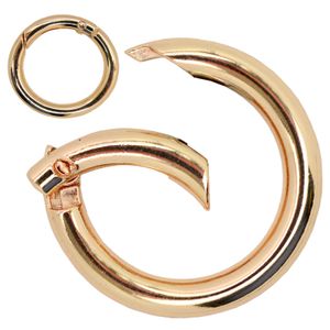 1 Ring Karabiner Innen-Ø Größenwahl Farbwahl Metall Ringkarabiner Schlüssel, Farbe:gold, Größe:Rund | 18mm x 5 mm