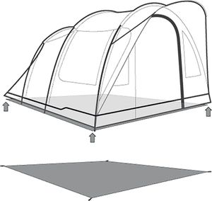 Outwell Sky 4 Schützender Fußabdruck Silber 375 x 240 cm Silber 375 x 240 cm