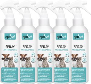 OptiPet 5x250ml Zeckenspray Für Hunde Katzen gegen Milben Zecken Flohschutz