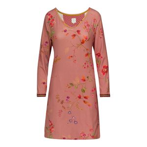 PIP Studio Damen Nachthemd Sleepshirt Dana Nightdress Long Sleeve Kawai Flower, Farbe:Rot, Wäschegröße:M, Artikel:-kawai flower pink