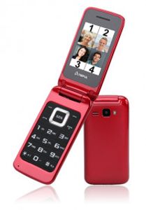 OLYMPIA Luna Senioren Mobiltelefon Handy mit großen Tasten Rot