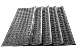 5 Stück Stufenmatte TRAPA schwarz Treppenmatte rutschfest 5er-Set Matte