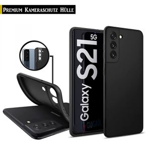 Für Samsung Galaxy S21 5G - Silikon Handy Schutz Hülle TPU Handy Schutz Case - Schwarz