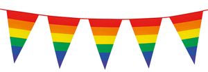 Regenbogen Wimpel-Girlande Party-Deko bunt 8m